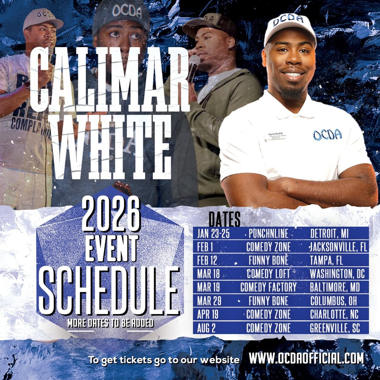 Calimar White Tour Poster 2026